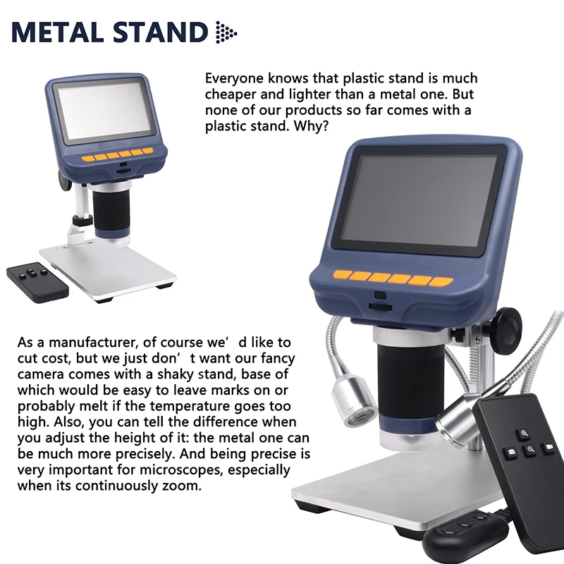 Электронный цифровой микроскоп 4 3 дюйма с подсветильник кой | Электроника