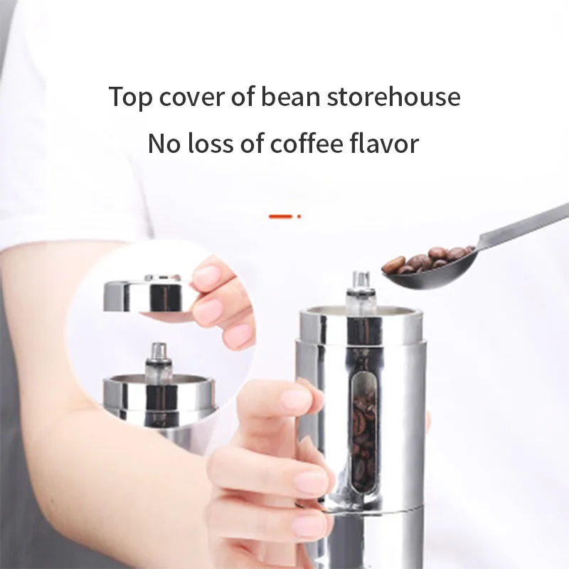 

COSTWAY Mini Hand Coffee Maker New Portable Stainless Steel Coffee Grinder Small Household Coffee Pulverizer For Kitchen Home