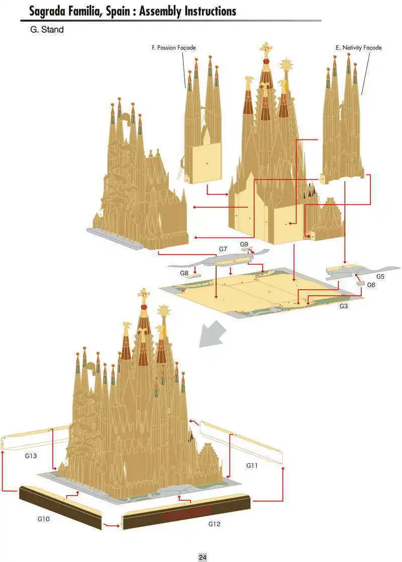 Бумажная 3D Модель для сборки испанской святой семьи превосходное качество