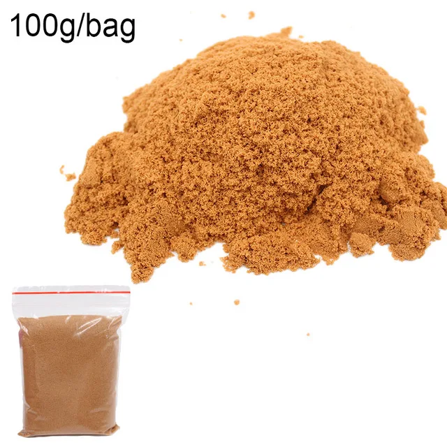 Coffee Sand 100 г/пакет волшебный динамический песок игрушки глиняные супер цветные мягкие слизи пространство играть песок антистресс поставки Развивающие игрушки для детей - Цвет: Coffee Sand