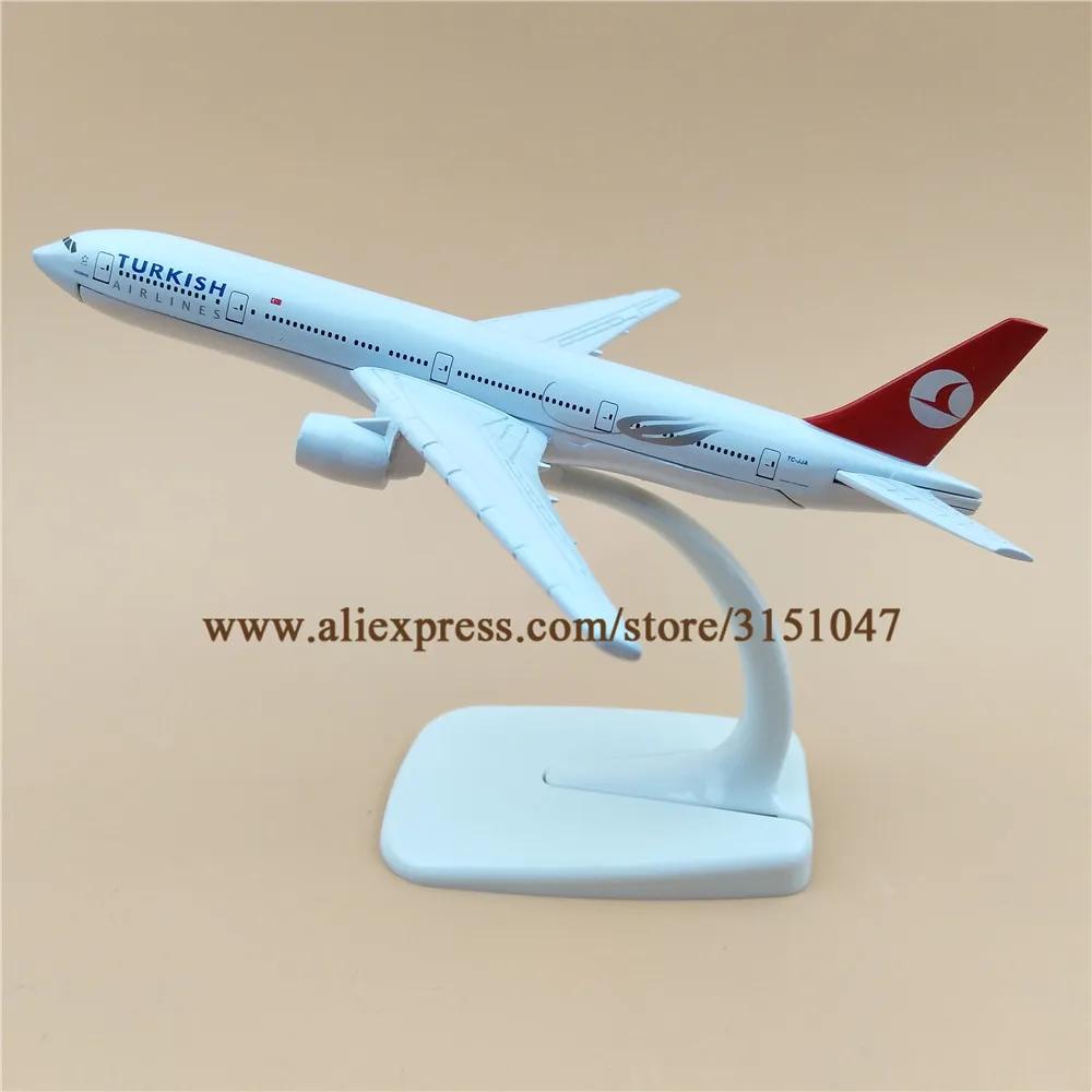 Модель самолета 16 см авиакомпании Турецкие авиалинии B777 модель Боинг 777 из
