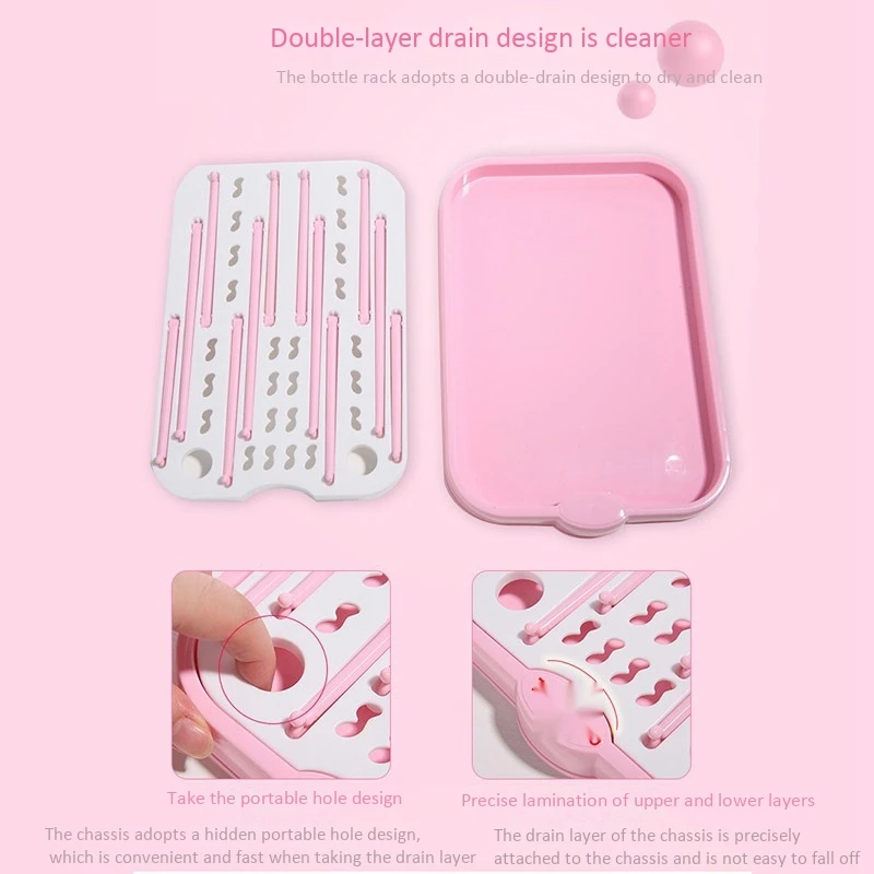 

Baby Feeding Bottles Drying Rack Tree Shape Infant Nipple Storage Shelf Multifunction Kids Drainer Shelf Holder