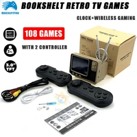 dropshipping gv300 retro bookshelf tv game console handheld 2 game player built in 108 classic games portable video game