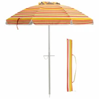 6 5ft patio beach umbrella sun shade tilt aluminum sports portable carry bag