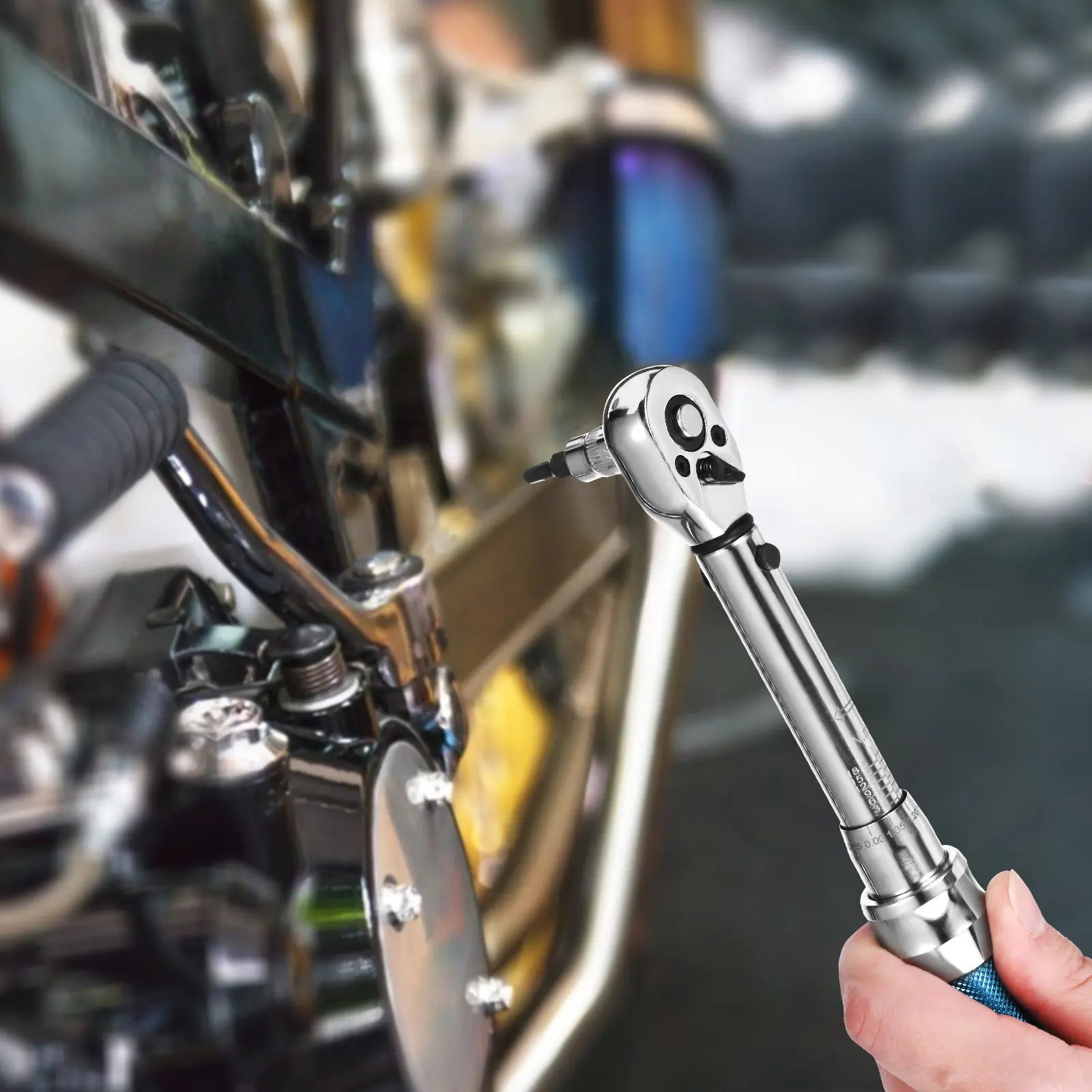 

1/4" 2-20Nm Adjustable Torque Wrench Bicycle Repair Tools Kit Set Tool Bike Repair Spanner Hand Tool Set 90 Tooth Torque Wrench