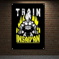bodybuilding show poster gym home decor man body building wallpapers tapestry muscular hunk banner wall art hanging painting a4