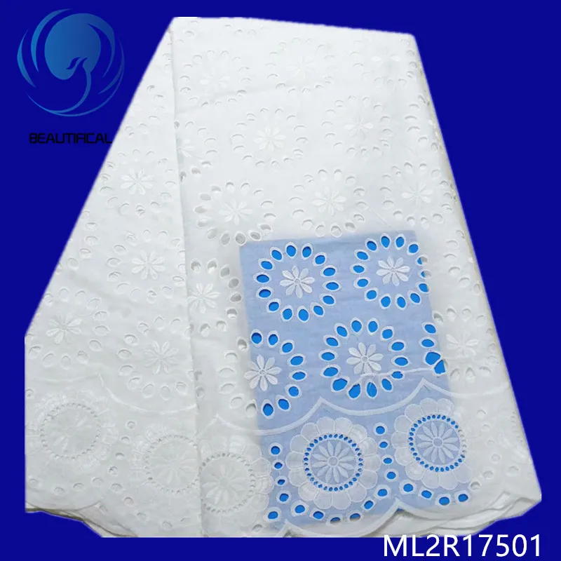 BEAUTIFICAL nigerian lace fabrics white cotton with red embroidered voile fabric for wedding Hot sale 5yards ML2R175 | Дом и сад