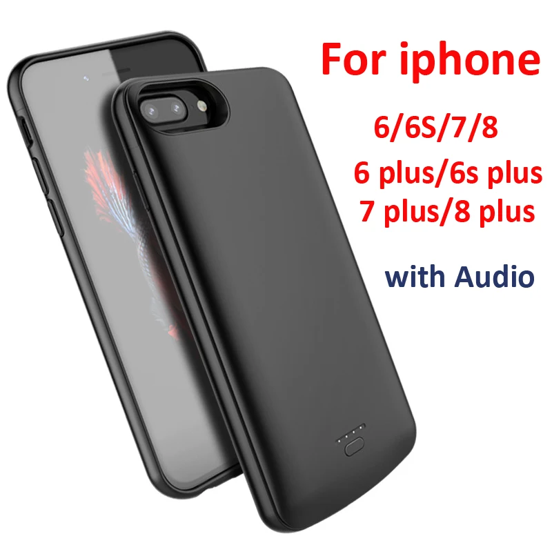 Чехол для зарядного устройства iPhone 8 7 6 6S чехол 4000/5500 мАч внешний аккумулятор 6s plus