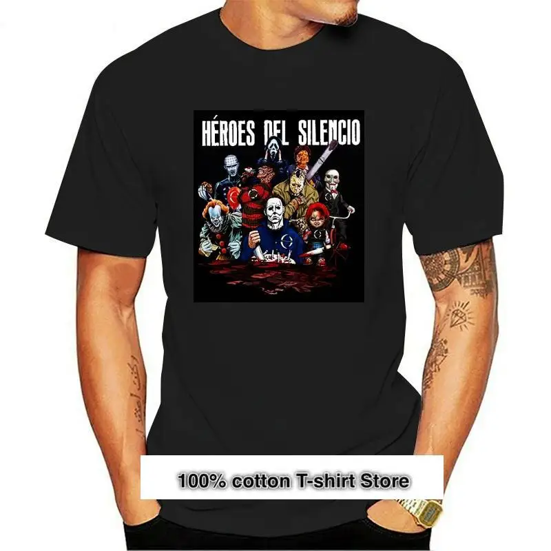 

Camiseta negra Del escuadrón asesino para Halloween, películas de Horror, héroes Del Silencio, nueva