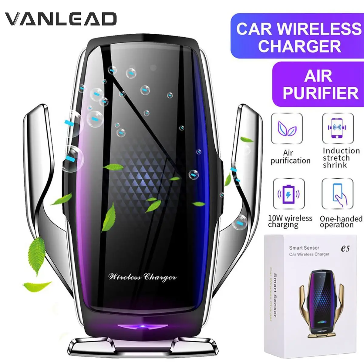 Автомобильный держатель для телефона автоматическое зажимное Беспроводное