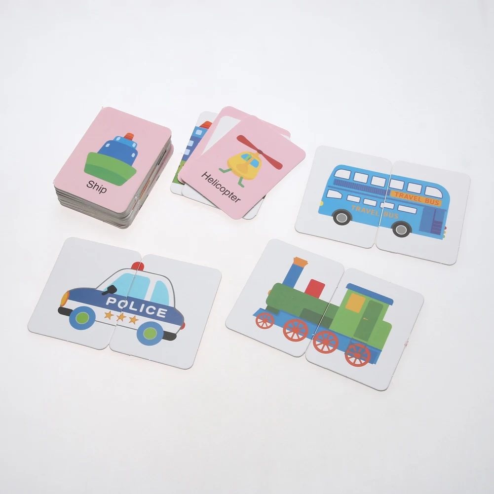 Железная коробка для малышей когнитивные карточки фруктов животных Набор игры в