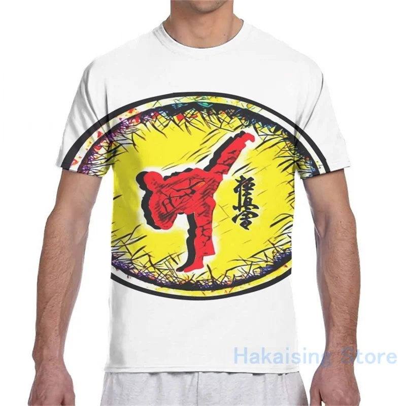 Мужская и Женская Футболка Kyokushin модная футболка с принтом коротким рукавом для