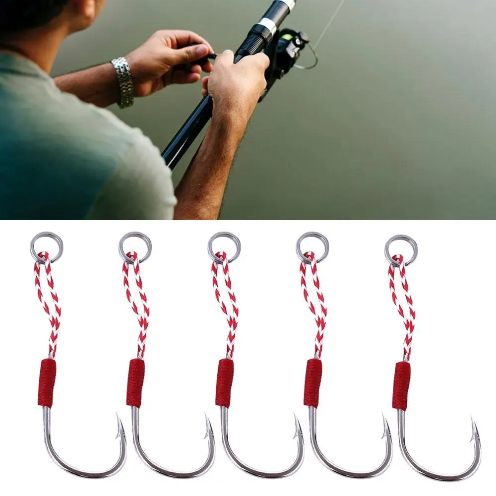 

5 шт., рыболовные крючки из нержавеющей стали