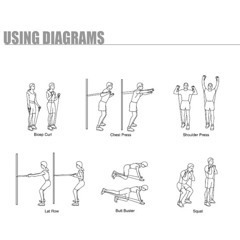 

Workout Yoga Pull Ropes Elastic Resistance Bands Fitness Exercise Tubes Chest Expander Rope Training Rubber Expander