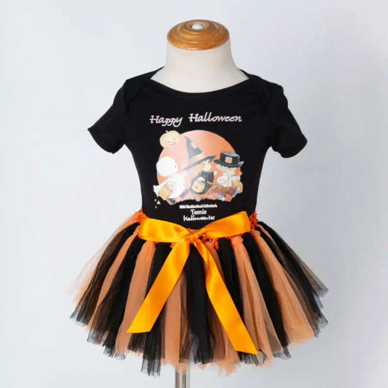 Счастливый Хэллоуин девочка комплекты одежды для новорожденных боди с дизайном