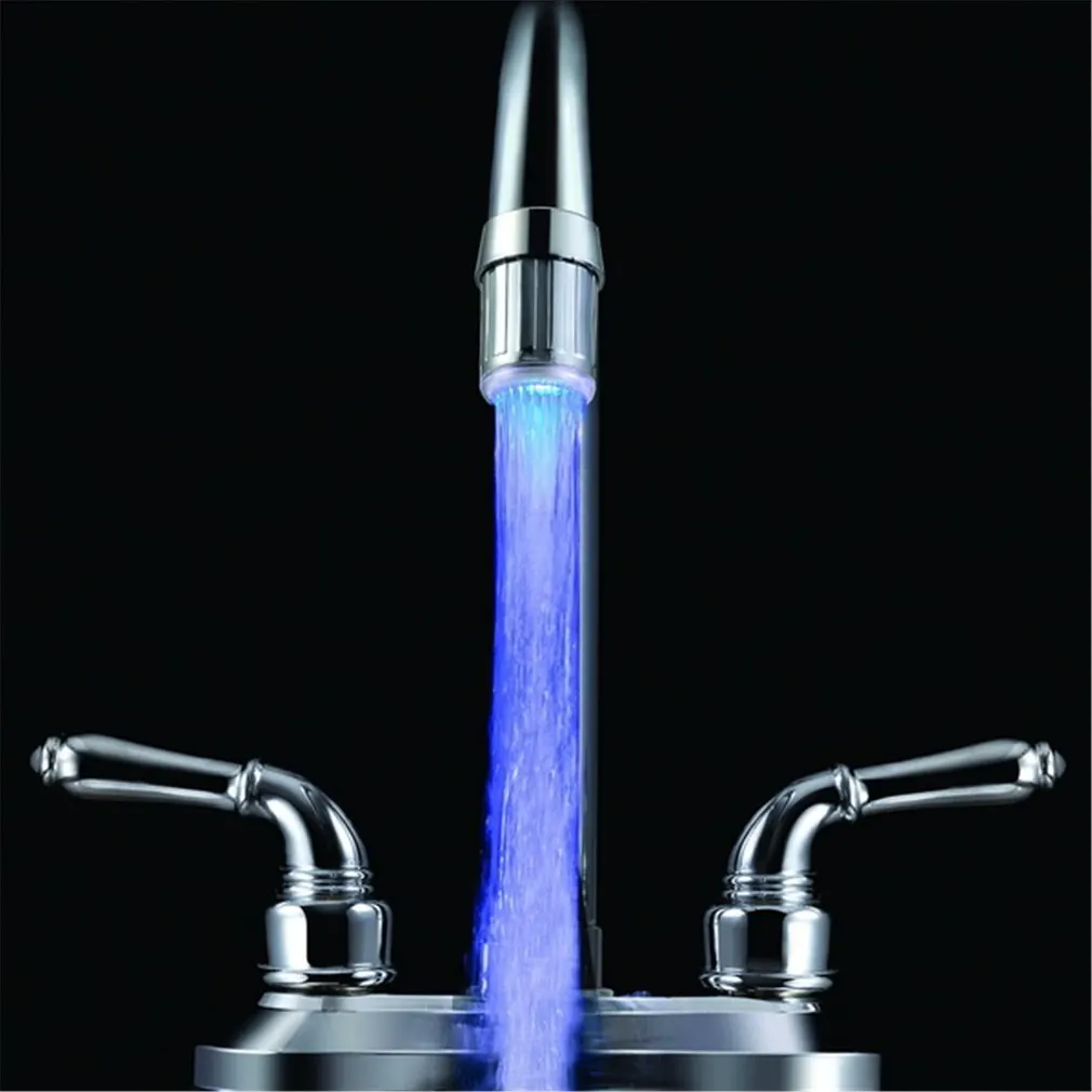 

2020 7 Colors Changing NO Battery Water Faucet Tap Heads Glow LED Water Faucet Glow Home Kitchen Tap Bathroom Nozzle