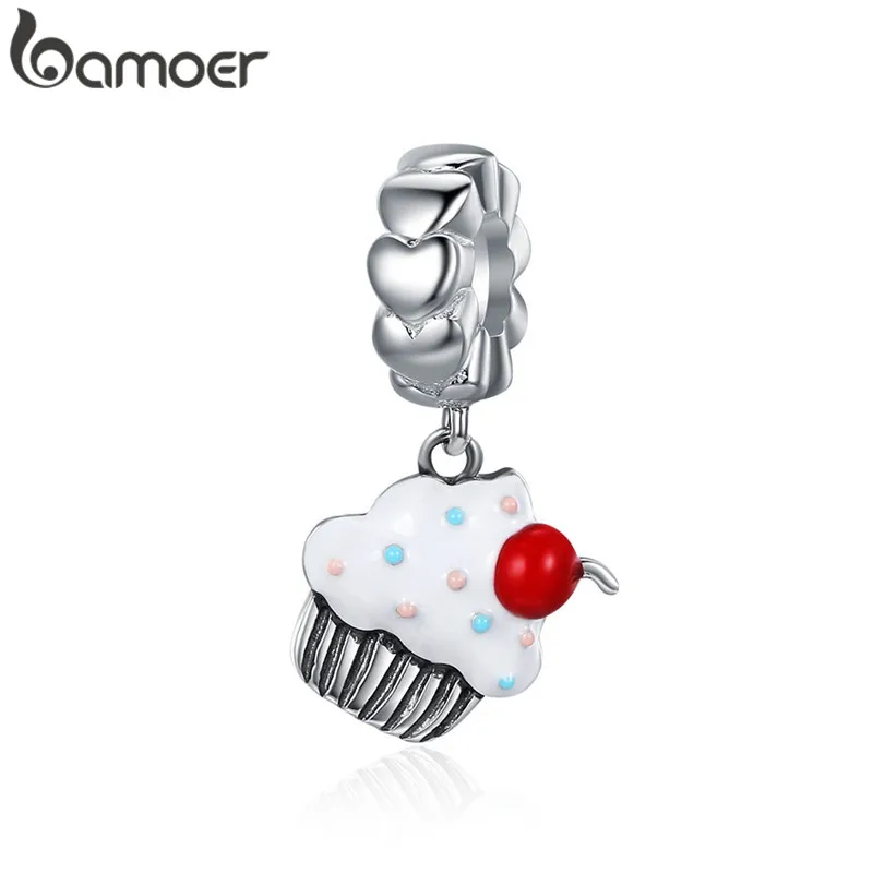 BAMOER, натуральная 925 пробы, серебро, цветные бусины в форме мороженого, очаровательные, подходят для модных браслетов, браслеты, роскошные ювелирные изделия SCC1129