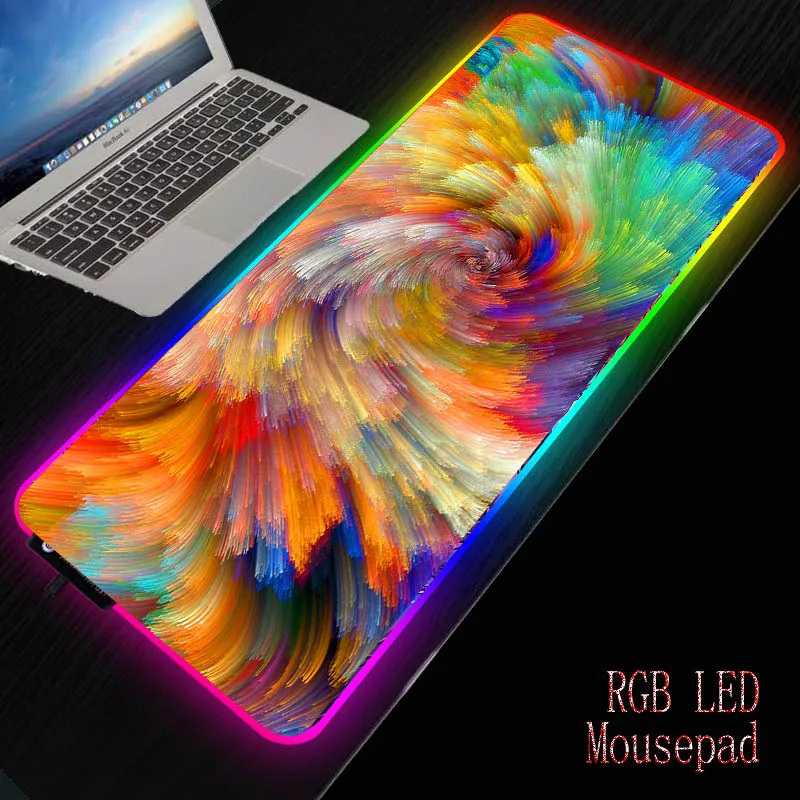 

MRGBEST Watercolor Art Mouse Pad Gaming Mouse Pad RGB Computer Mause Pad Gamer Keyboard Mause Carpet Desk Mat PC Game Mouse Pad