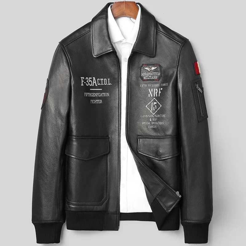 

Is The Coat Thin Real Leather Jackets Motorcycle Men Short Autumn Coat