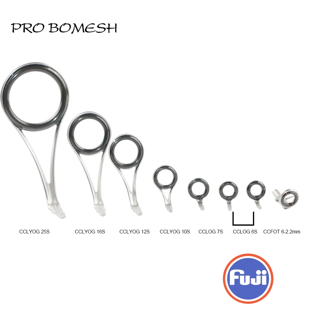 Набор направляющих для спиннинга PROBOMESH FUJI 8 шт. набор CCLYOG CCLOG CCFOT компоненты