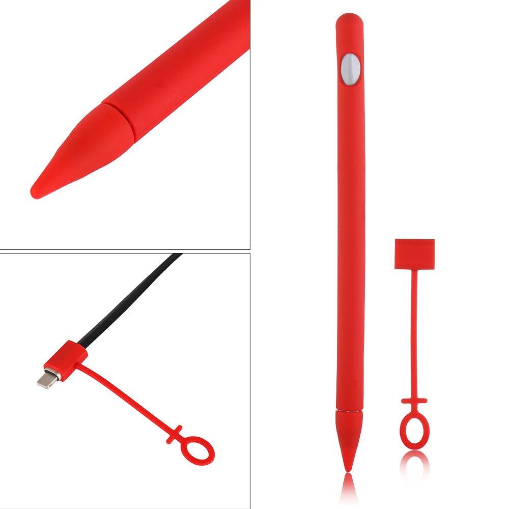 1 шт., мягкий силиконовый чехол для Apple Pencil, совместимый для iPad, планшета, стилус, защитный чехол