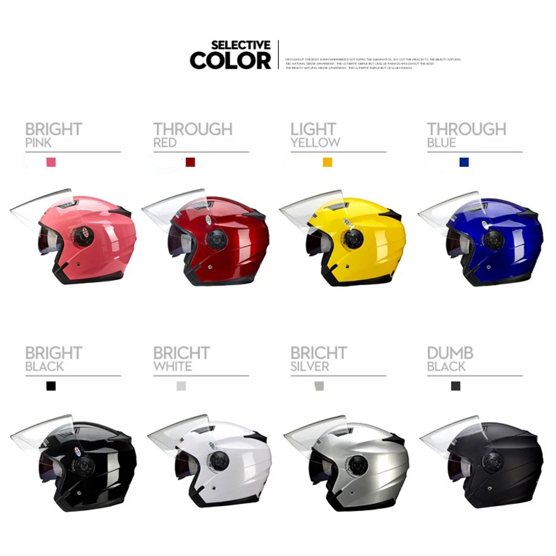 Винтажные мотоциклетные шлемы 3/4 шлем для велосипеда скутера мужского и женского