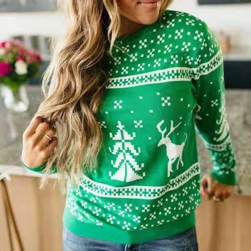 

NEW Hot Sale Elegant Women Sweater Tops Coat Christmas Winter Fashion Casual Ladies Girls Warm Soft Brief Sweaters