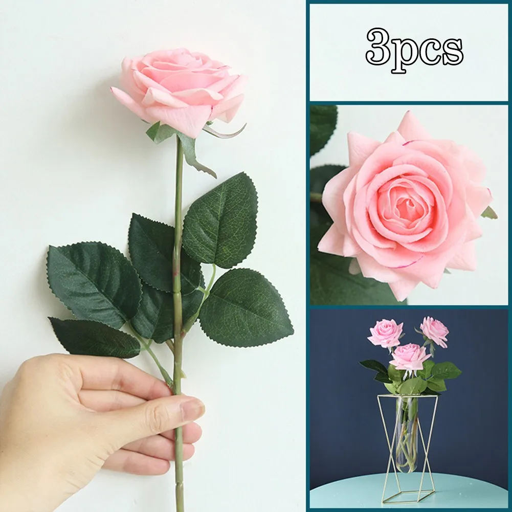 

Artificial Flower Branches Fake Rose Lily Chrysanthemum Bouquet DIY Creative Flower Arrangement Home Wedding Party Table Decor