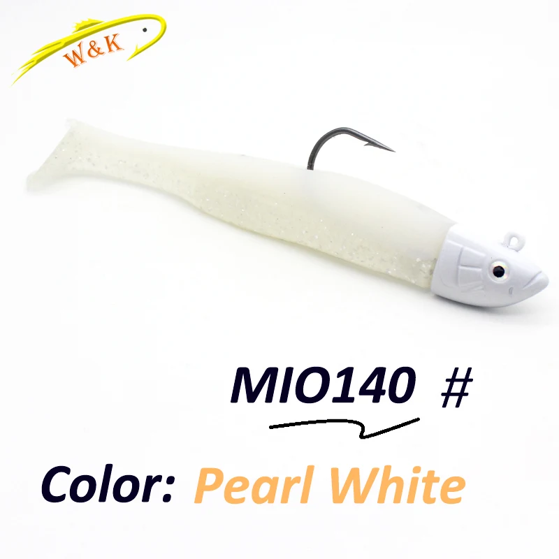 Pearl White 140 28 г Джиги с 12 см набор мягкой приманки в 45 г 14 см плавающие приманки для walleye бас лодка рыболовные приманки и весло Мягкая приманка с хвостом комплект Shad - Цвет: Pearl White 140