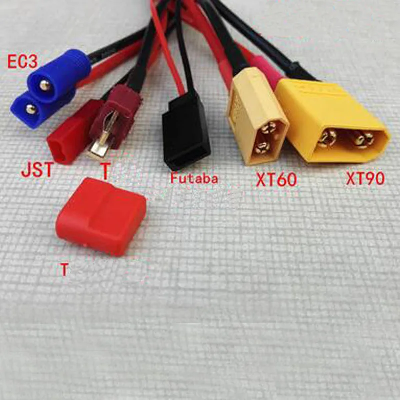 

Yuenhoang B6 More in One Charging Line Wire EC3+JST+T Plug+SM Small Type/EC3+JST+T +XT60+XT90+Futaba Big Type