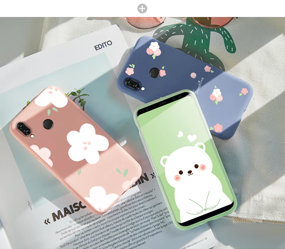 Силиконовый чехол ASINA с милыми цветами для huawei P20 P30 Lite Pro, прозрачный чехол с фруктами для huawei Honor 8X10 mate 20 Pro Fundas