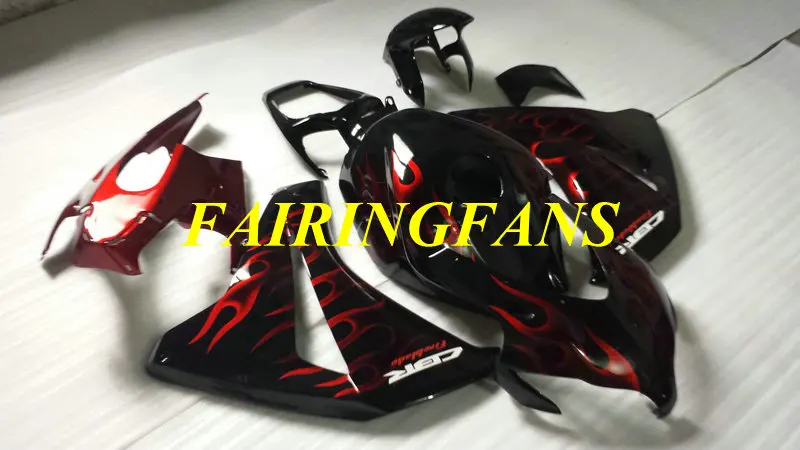Комплект обтекателей для HONDA CBR1000RR 08 09 10 11 CBR 1000 RR 1000RR 2008 2011 Red Обтекатели с пламенем