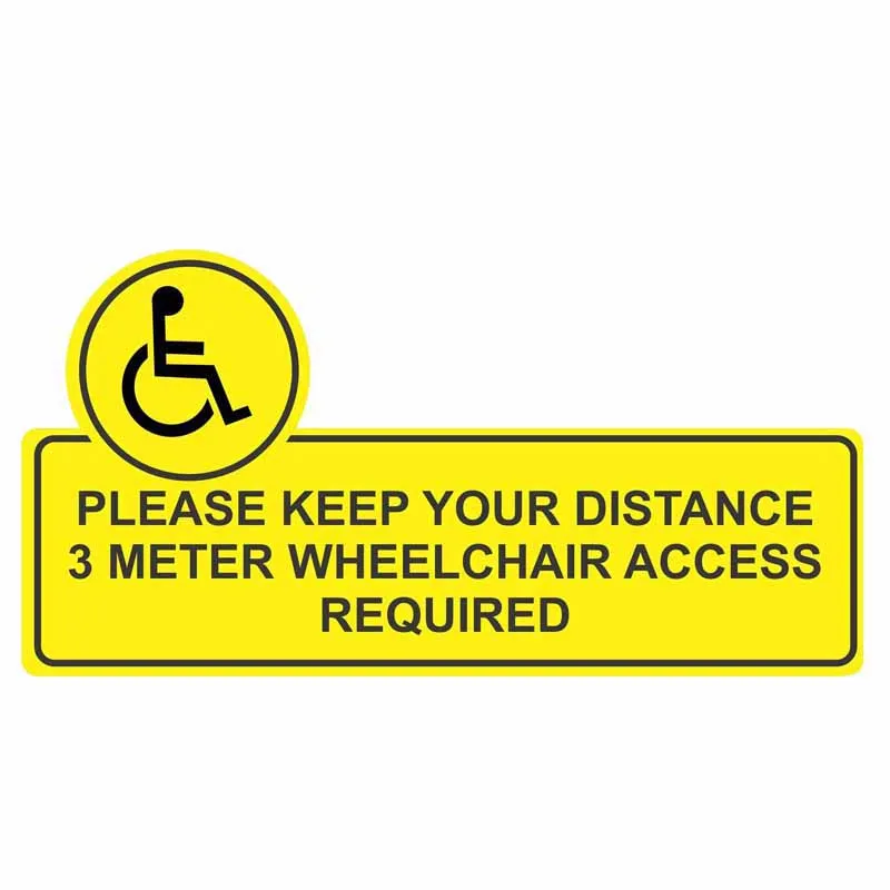 

Hot Creative KEEP YOUR DISTANCE 3 METER WHEELCHAIR ACCESS REQUIRED Car Sticker Decorative Laptop Decal Vinyl PVC 16cm*8cm