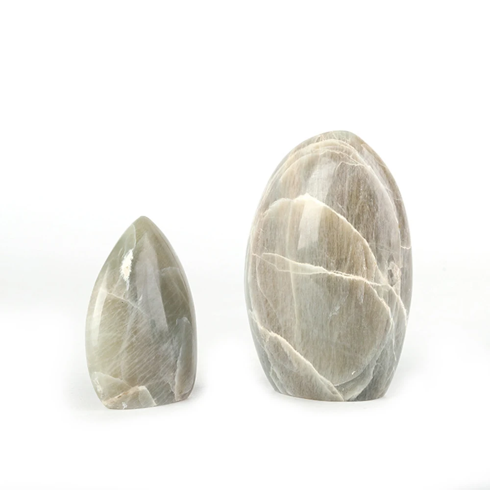 

Natural Green Moonstone Freedom Polished Quartz Crystal Worry Stone Minerals Specimen Reiki Healing Crystal Home Decoration