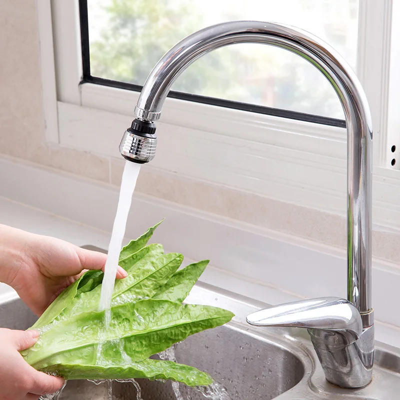 

360-degree Rotatable Splash Proof Water Saving Faucet Extender High Pressure Faucet Aerator Adapter Bathroom Sink Accessories