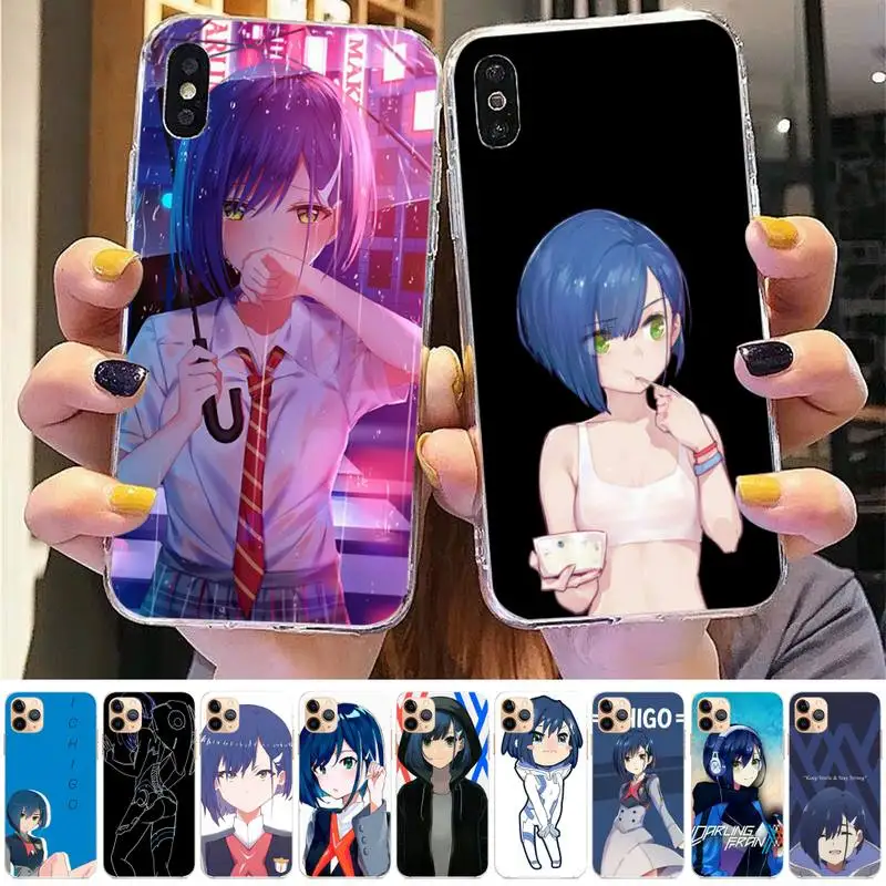 

ichigo darling in the franxx Phone Case for iphone 13 8 7 6 6S Plus X 5S SE 2020 XR 11 12mini pro XS MAX