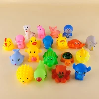 10pcsset cute baby bath toys wash play animals soft rubber float sqeeze sound toys for baby gyh