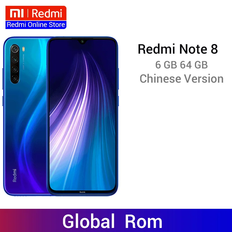 Xiaomi Redmi Note 8 смартфон с восьмиядерным процессором Snapdragon 665 ОЗУ 6 ГБ ПЗУ 64 4000