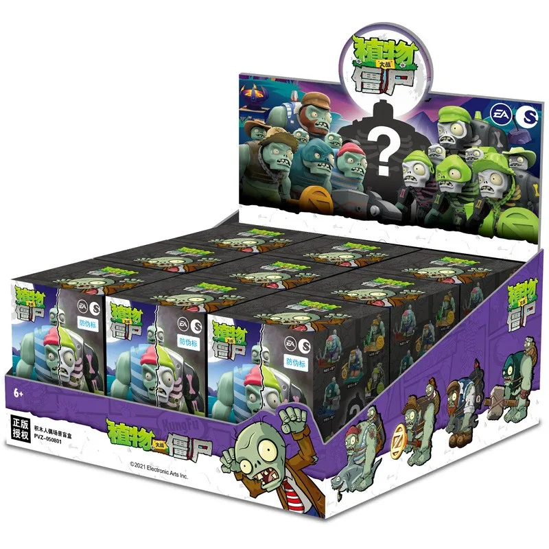 

2021 New Plants Vs Zombies Random 1pc Blind Box Struck Game Toy Building Blocks Action Figures Bricks Toys For Children Gifts