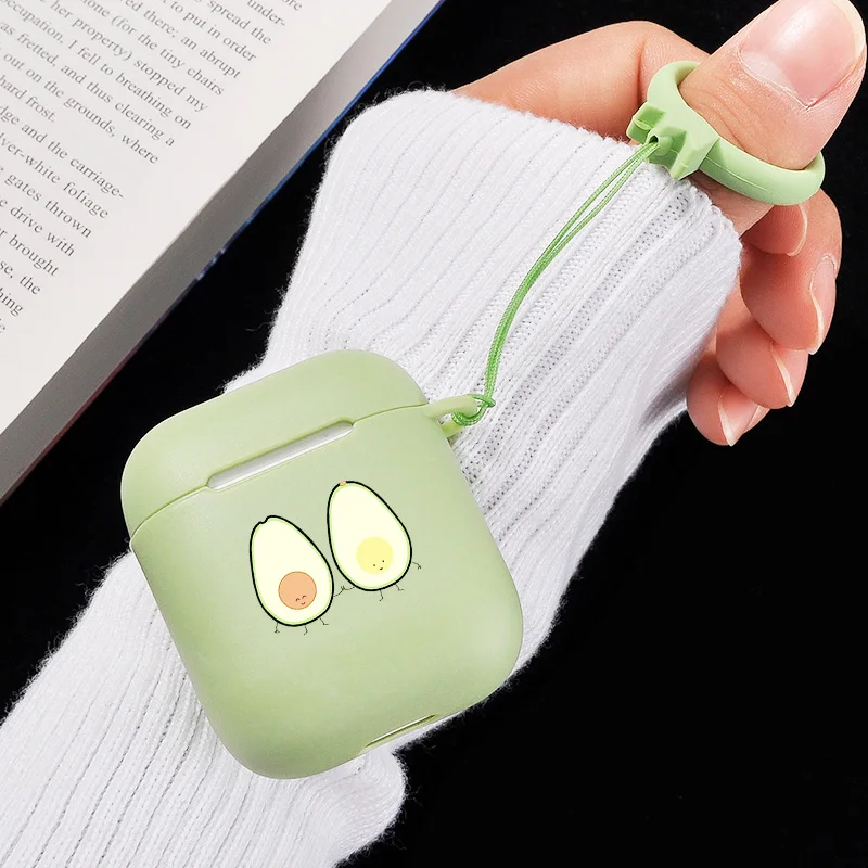 Милый чехол для Apple airpods Pro с забавным мультяшным авокадо наушников Airpods 1 2 мягкий