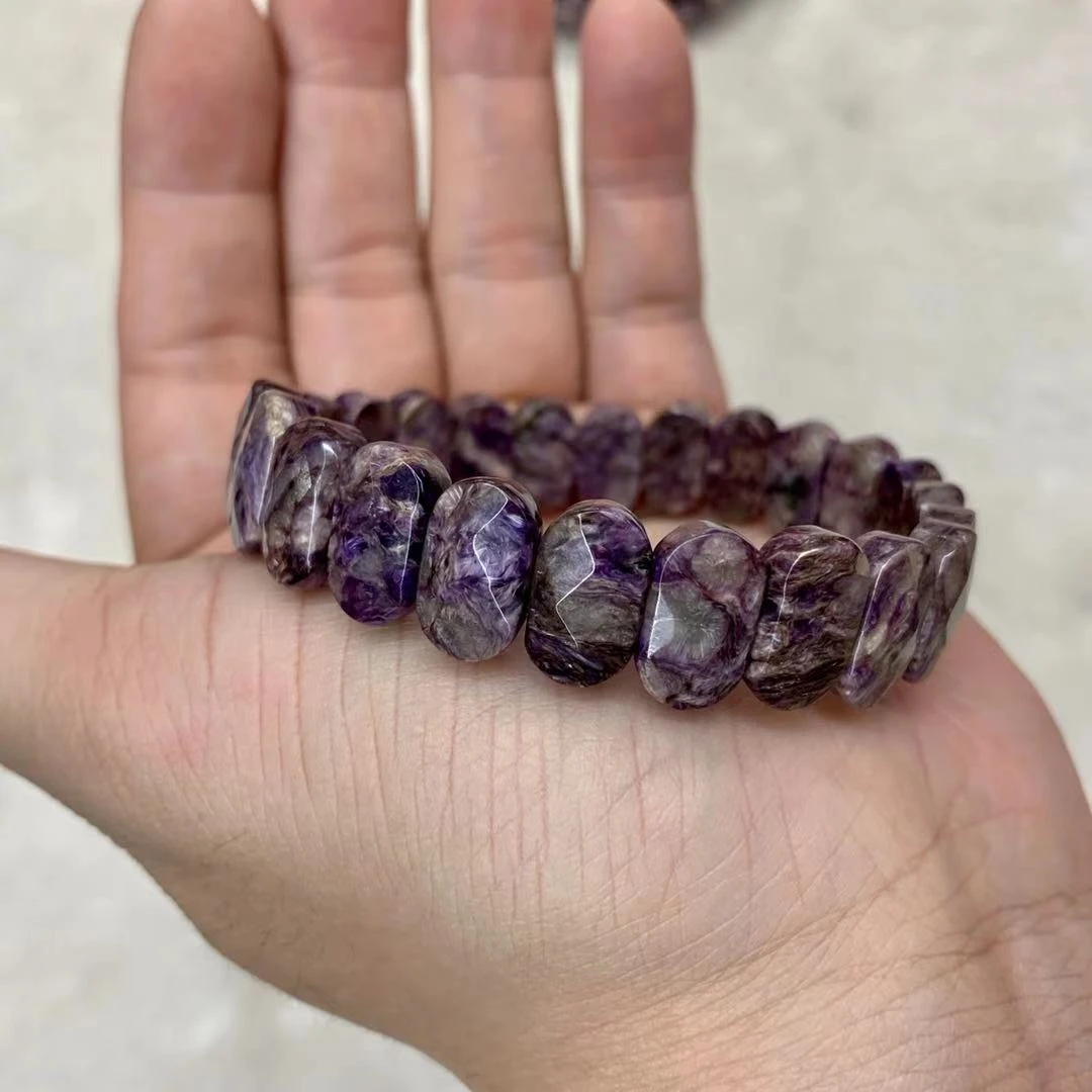 Натуральный Чароит камень бусы браслет с природными камнями сделай сам