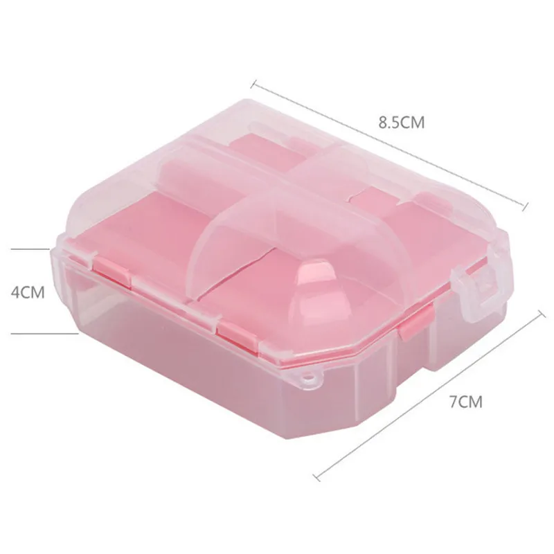 

1pc Portable 4 Grid Weekly Pill Box Drug Tablet Medicine Dispenser Storage Holder Splitter Case Storage Organizer Container Case