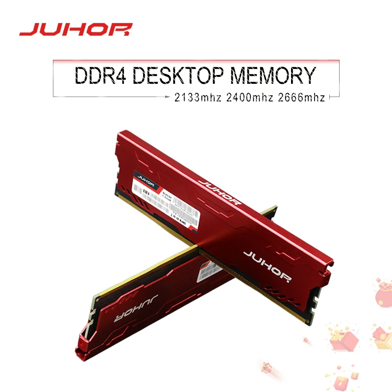  Juhor ddr4 ram 16GB 8GB 4GB 2133MHz 2400mhz 2666mhz 3200mhz 3000mhzDIMM Desktop Memory New dimm Ship memoria rams with Heat Sink 