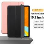 Чехол-книжка для iPad 7, 8, 10,2 дюйма, из искусственной кожи, 10,2, 2019, 2020, A2198, A2270