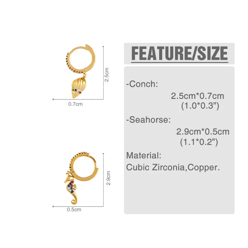 Летний стиль Радужное покрытие женские сережки с подвесками Красочные циркония