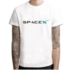 Футболка Space X, мужские футболки Тесла, повседневный Топ, дизайн, opery Mars, Модальная футболка с принтом, Spacex Graphic Guitar Tees Men