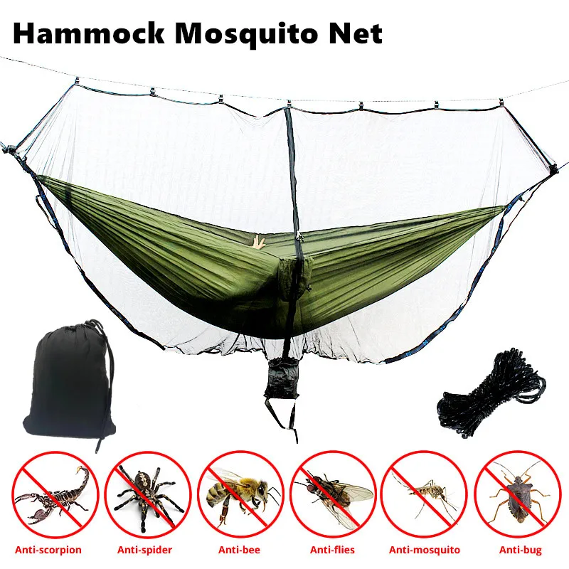 

Outdoor Easy Setup Travel portable Hammock mosquito net double person foldable separating mosquito bed net Hammock not included