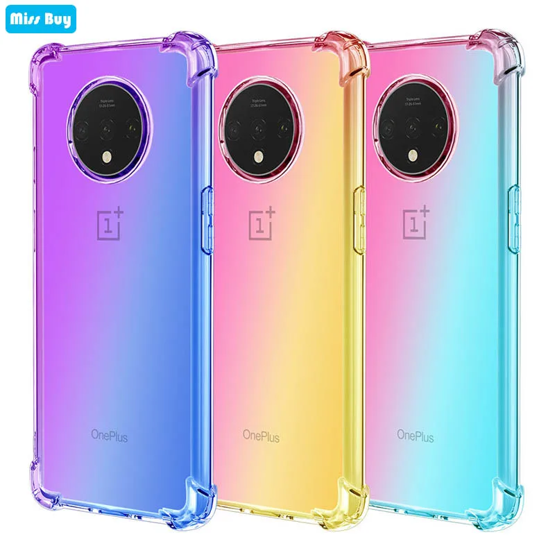 Чехол для Oneplus 7 силиконовый градиентный чехол Oneplus7 Pro противоударный 7t защитный