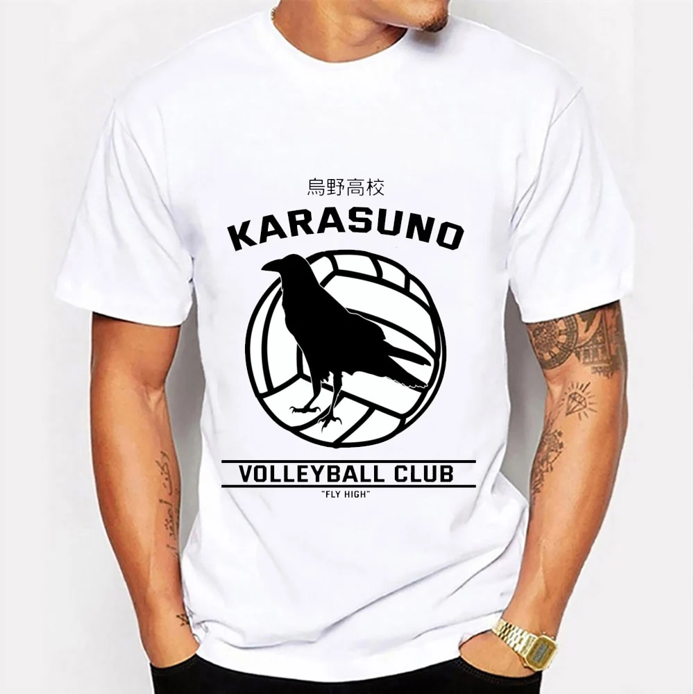 

ОЯ Haikyuu футболка Fukurodani Volleyball Club летние свободные футболки футболка с круглым вырезом Топы футболки короткий рукав тройник