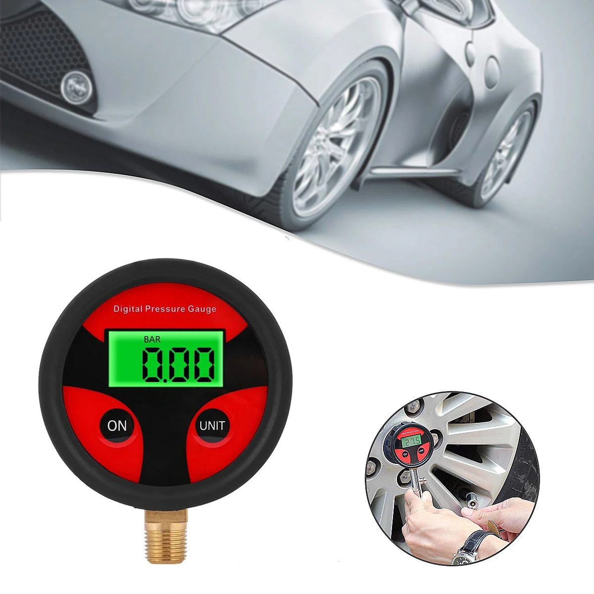 

Tire Pressure Gauge Meter Pressure Gauge - 0 200psi Digital Led Tyre Tire Air Pressure Gauge Meter for Car Truck Motorcycle